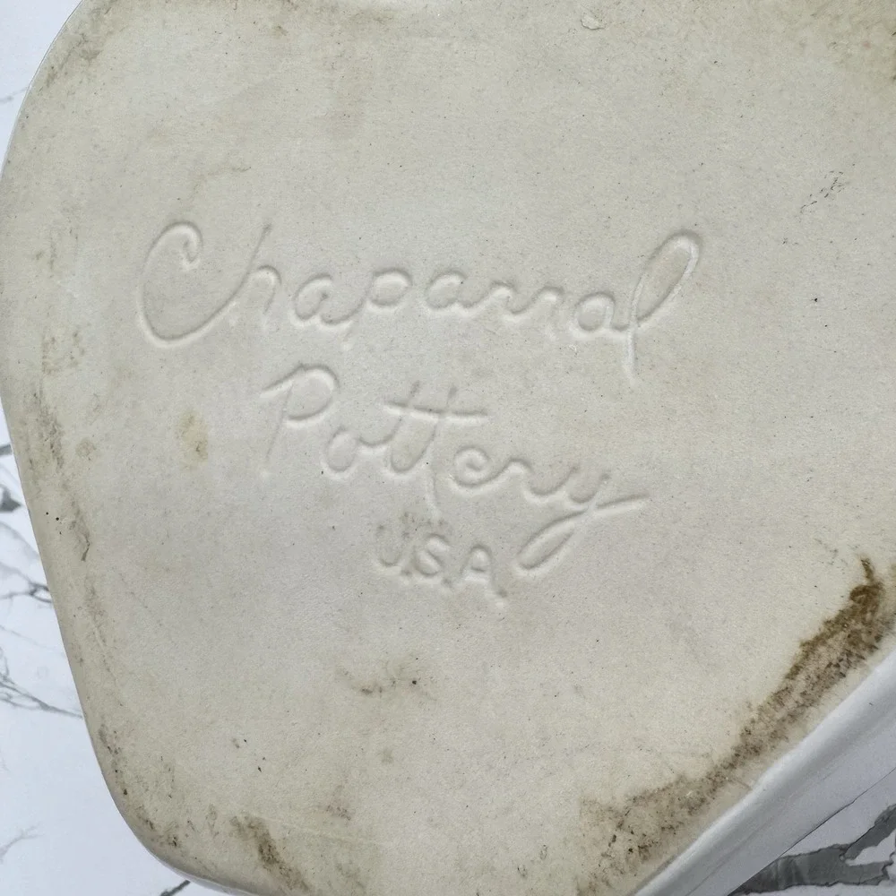 Vintage Chaparral Pottery Apple Baking Serving Dish Blue Spongeware Farmhouse‎
